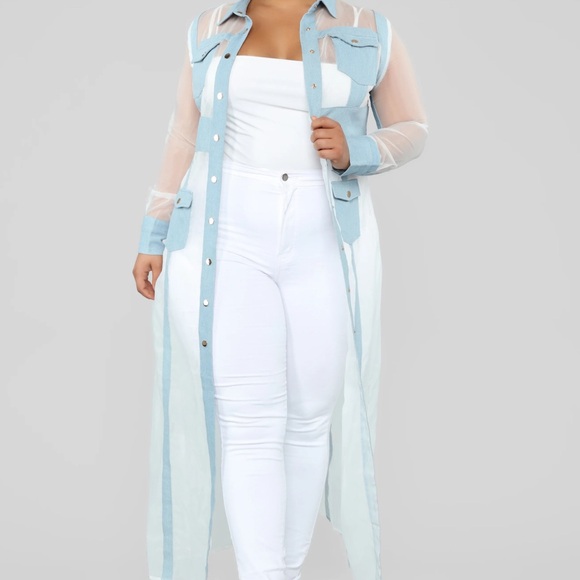 Denim and sheer jacket - Picture 3 of 5